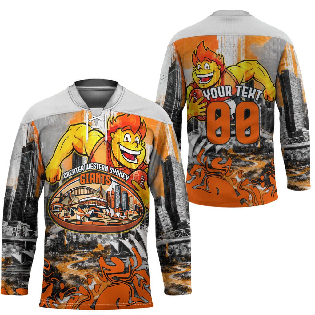 Personalised Greater Western Sydney Giants City Of Football Team Hockey Jersey Sydney City Skyline Illustration Sport Fan