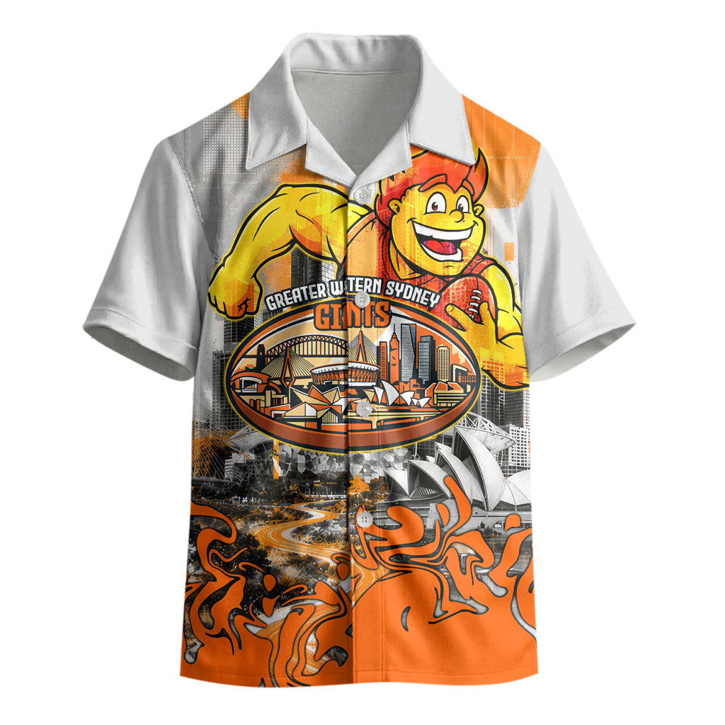 Personalised Greater Western Sydney Giants City Of Football Team Kid Hawaiian Shirt Sydney City Skyline Illustration Sport Fan
