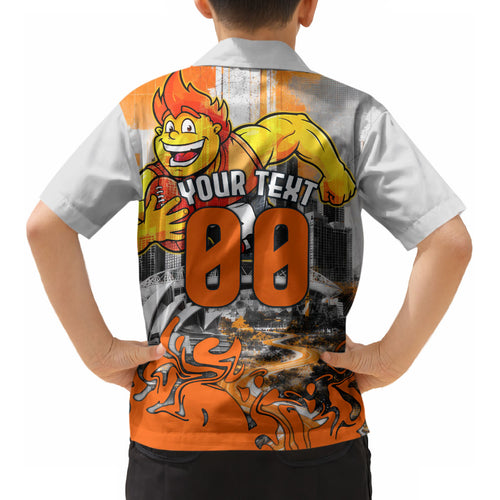 Personalised Greater Western Sydney Giants City Of Football Team Kid Hawaiian Shirt Sydney City Skyline Illustration Sport Fan