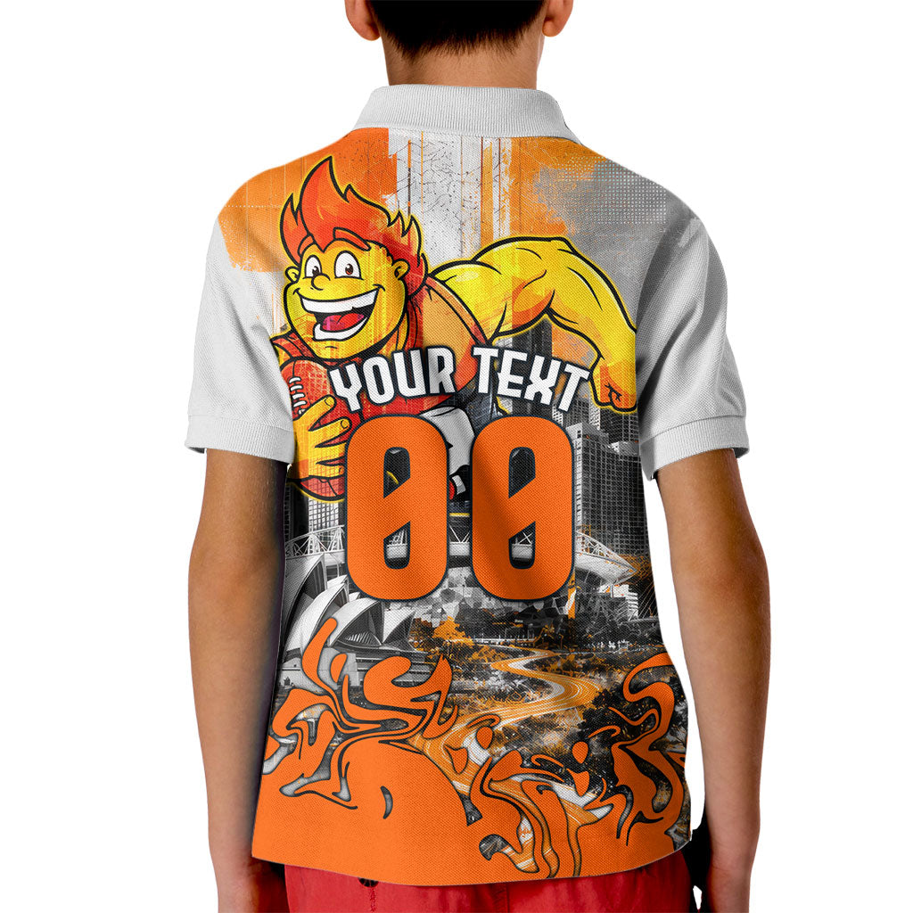Personalised Greater Western Sydney Giants City Of Football Team Kid Polo Shirt Sydney City Skyline Illustration Sport Fan