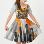 Personalised Greater Western Sydney Giants City Of Football Team Kid Short Sleeve Dress Sydney City Skyline Illustration Sport Fan