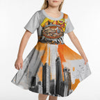 Personalised Greater Western Sydney Giants City Of Football Team Kid Short Sleeve Dress Sydney City Skyline Illustration Sport Fan