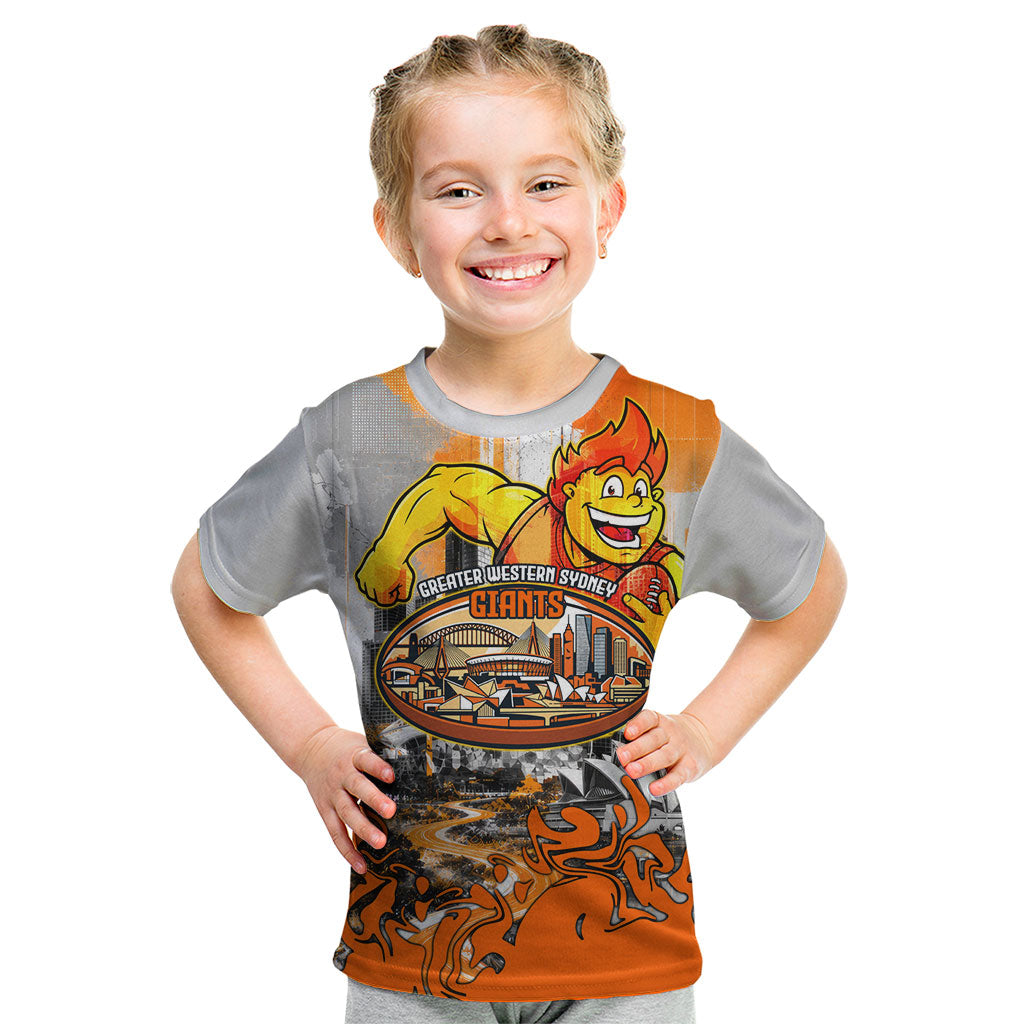 Personalised Greater Western Sydney Giants City Of Football Team Kid T Shirt Sydney City Skyline Illustration Sport Fan