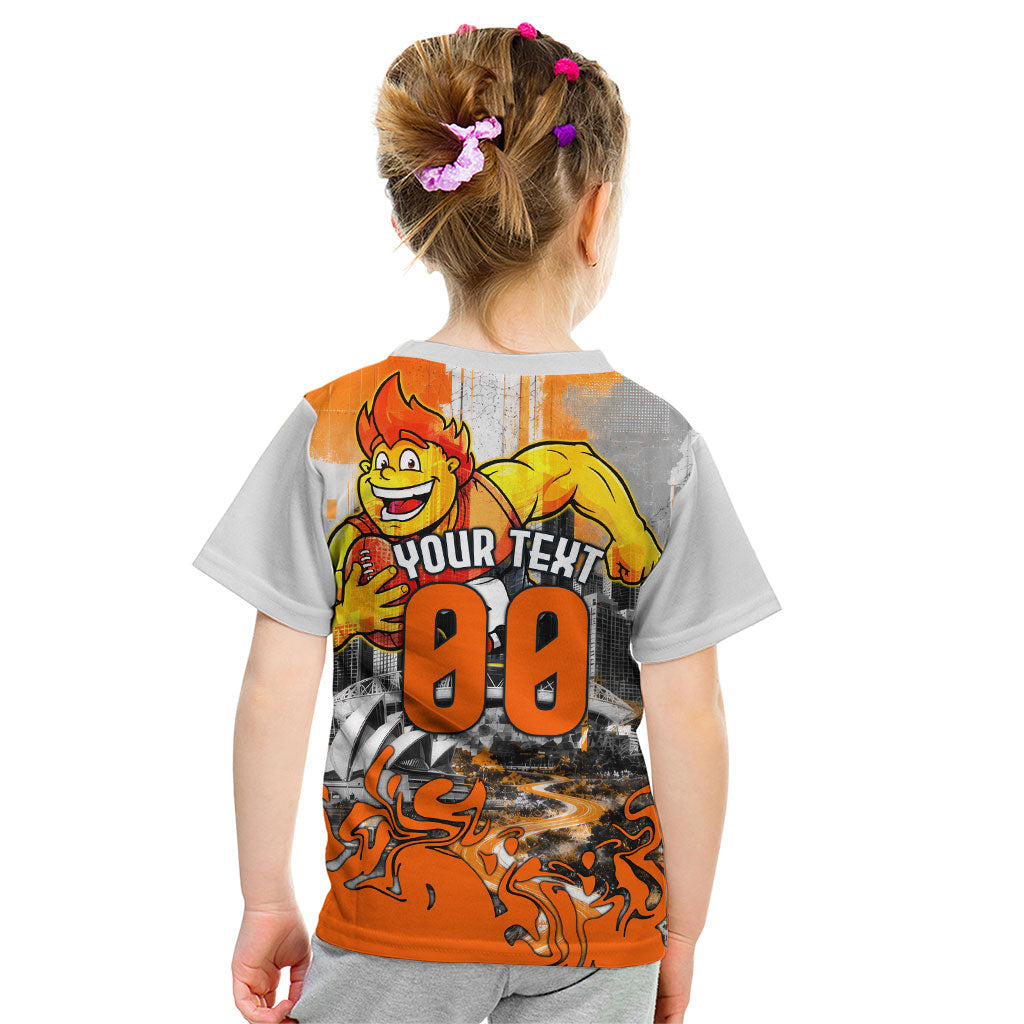 Personalised Greater Western Sydney Giants City Of Football Team Kid T Shirt Sydney City Skyline Illustration Sport Fan