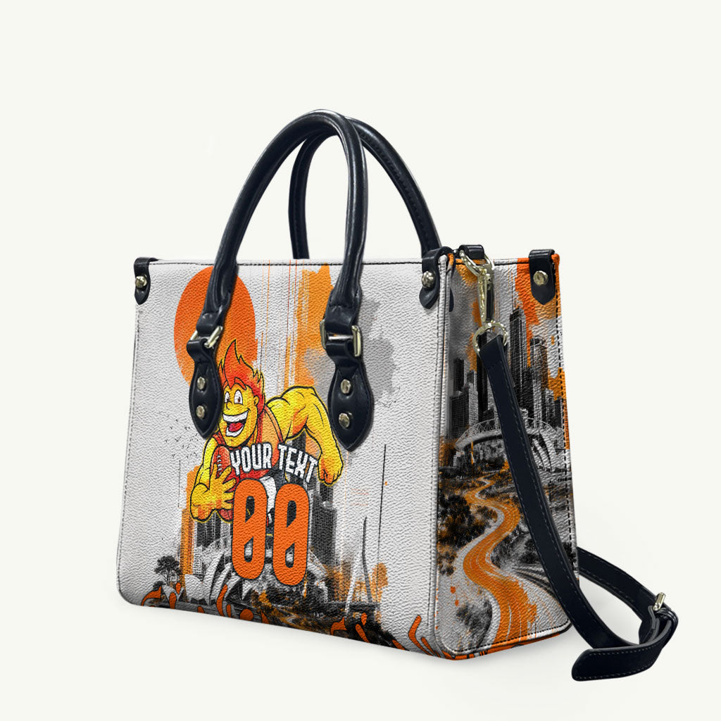 Personalised Greater Western Sydney Giants City Of Football Team Leather Bag Sydney City Skyline Illustration Sport Fan