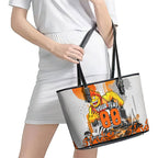 Personalised Greater Western Sydney Giants City Of Football Team Leather Tote Bag Sydney City Skyline Illustration Sport Fan