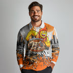 Personalised Greater Western Sydney Giants City Of Football Team Long Sleeve Polo Shirt Sydney City Skyline Illustration Sport Fan