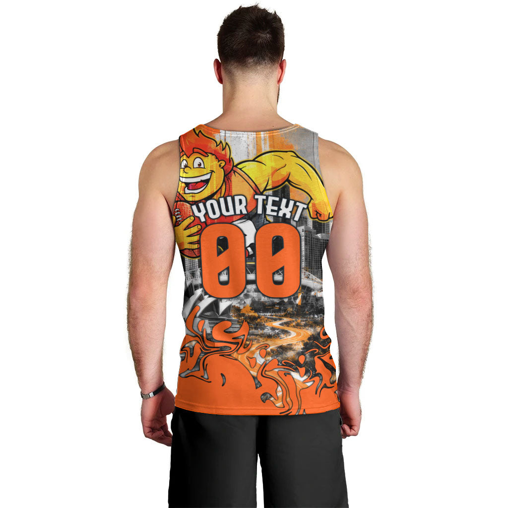 Personalised Greater Western Sydney Giants City Of Football Team Men Tank Top Sydney City Skyline Illustration Sport Fan