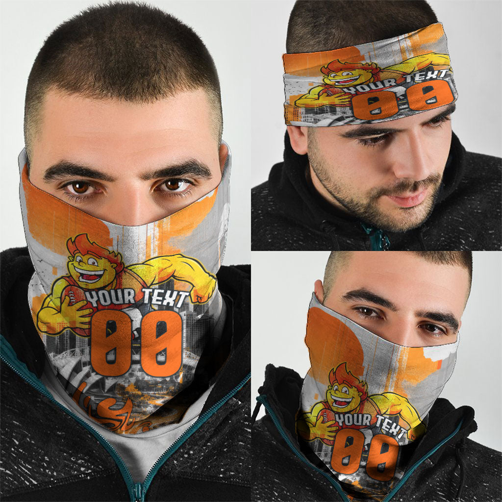 Personalised Greater Western Sydney Giants City Of Football Team Neck Gaiter Sydney City Skyline Illustration Sport Fan