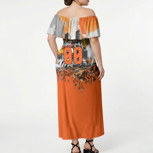 Personalised Greater Western Sydney Giants City Of Football Team Off Shoulder Maxi Dress Sydney City Skyline Illustration Sport Fan