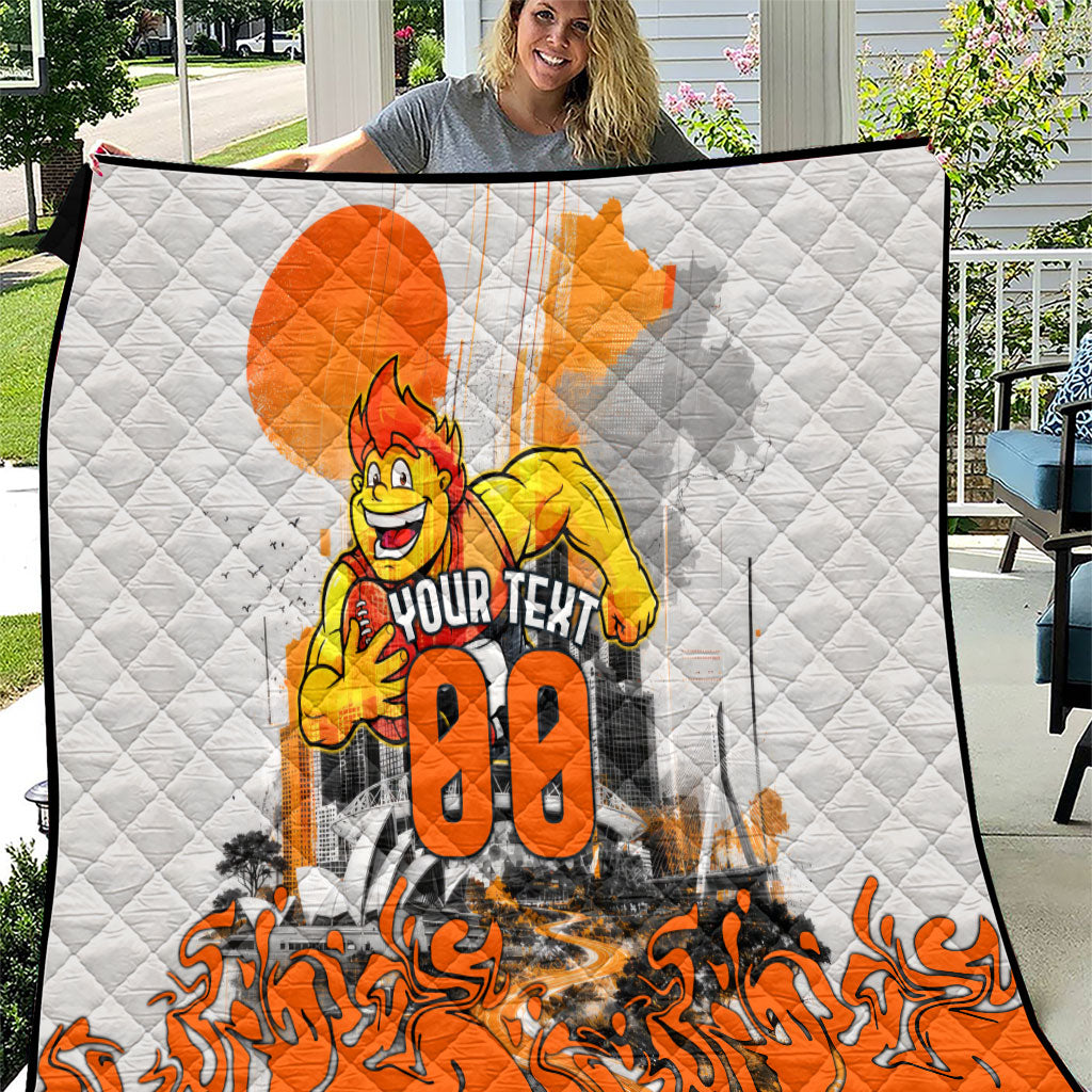 Personalised Greater Western Sydney Giants City Of Football Team Quilt Sydney City Skyline Illustration Sport Fan