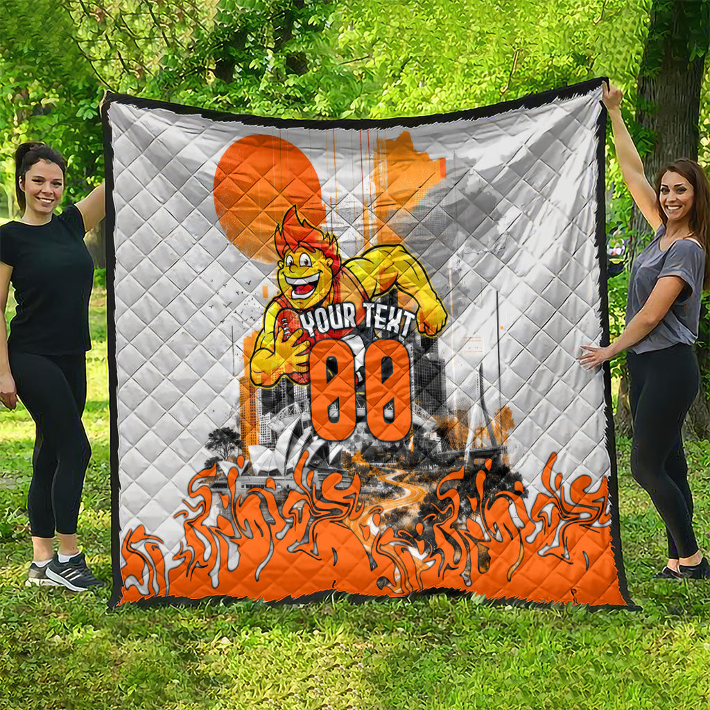 Personalised Greater Western Sydney Giants City Of Football Team Quilt Sydney City Skyline Illustration Sport Fan