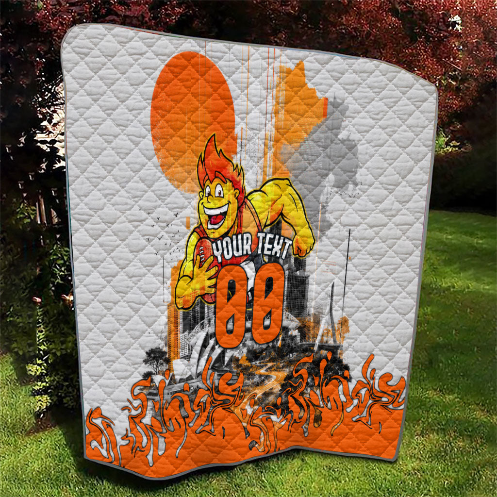 Personalised Greater Western Sydney Giants City Of Football Team Quilt Sydney City Skyline Illustration Sport Fan