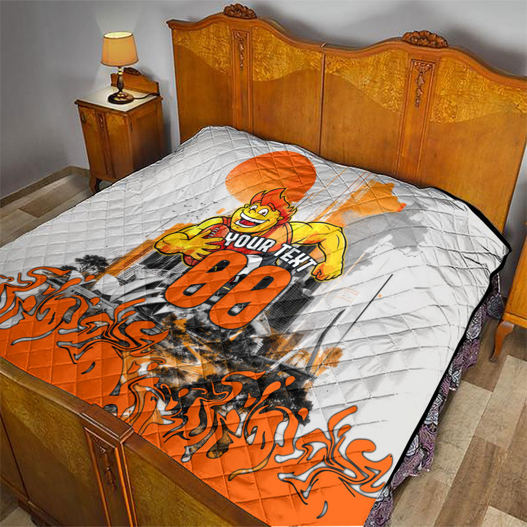 Personalised Greater Western Sydney Giants City Of Football Team Quilt Sydney City Skyline Illustration Sport Fan