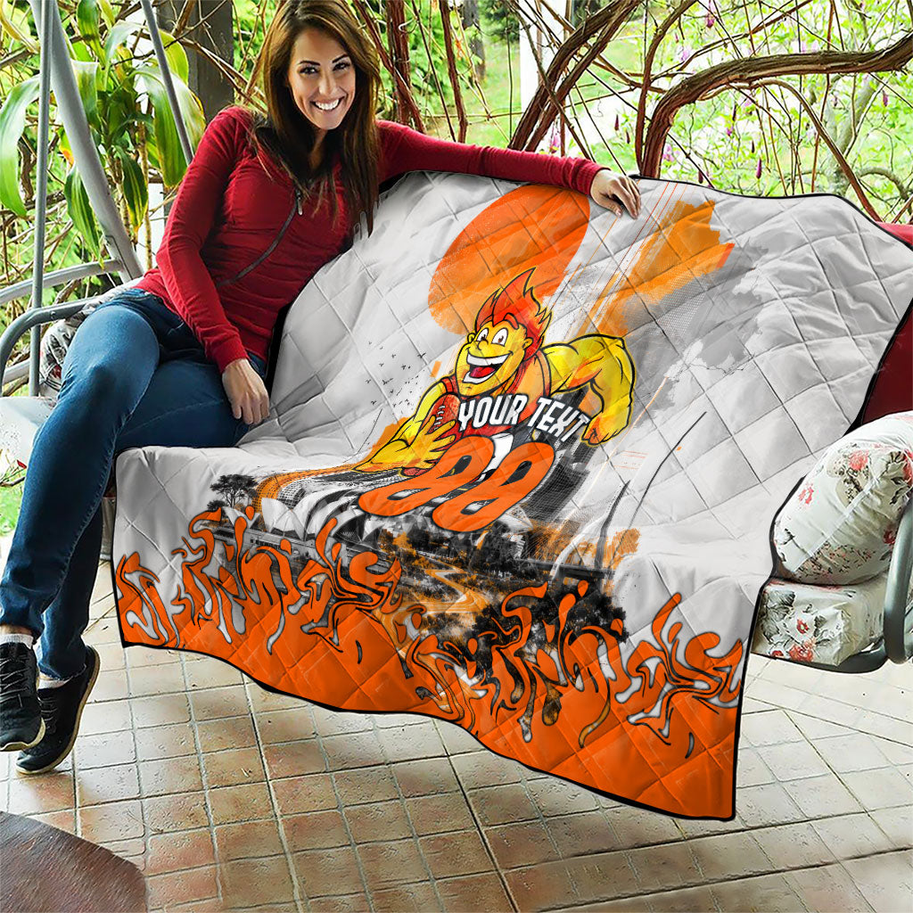 Personalised Greater Western Sydney Giants City Of Football Team Quilt Sydney City Skyline Illustration Sport Fan