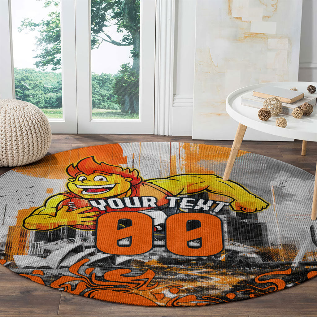 Personalised Greater Western Sydney Giants City Of Football Team Round Carpet Sydney City Skyline Illustration Sport Fan