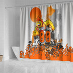 Personalised Greater Western Sydney Giants City Of Football Team Shower Curtain Sydney City Skyline Illustration Sport Fan