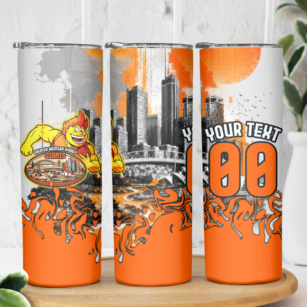 Personalised Greater Western Sydney Giants City Of Football Team Skinny Tumbler Sydney City Skyline Illustration Sport Fan