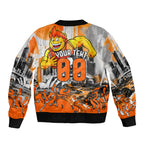 Personalised Greater Western Sydney Giants City Of Football Team Sleeve Zip Bomber Jacket Sydney City Skyline Illustration Sport Fan