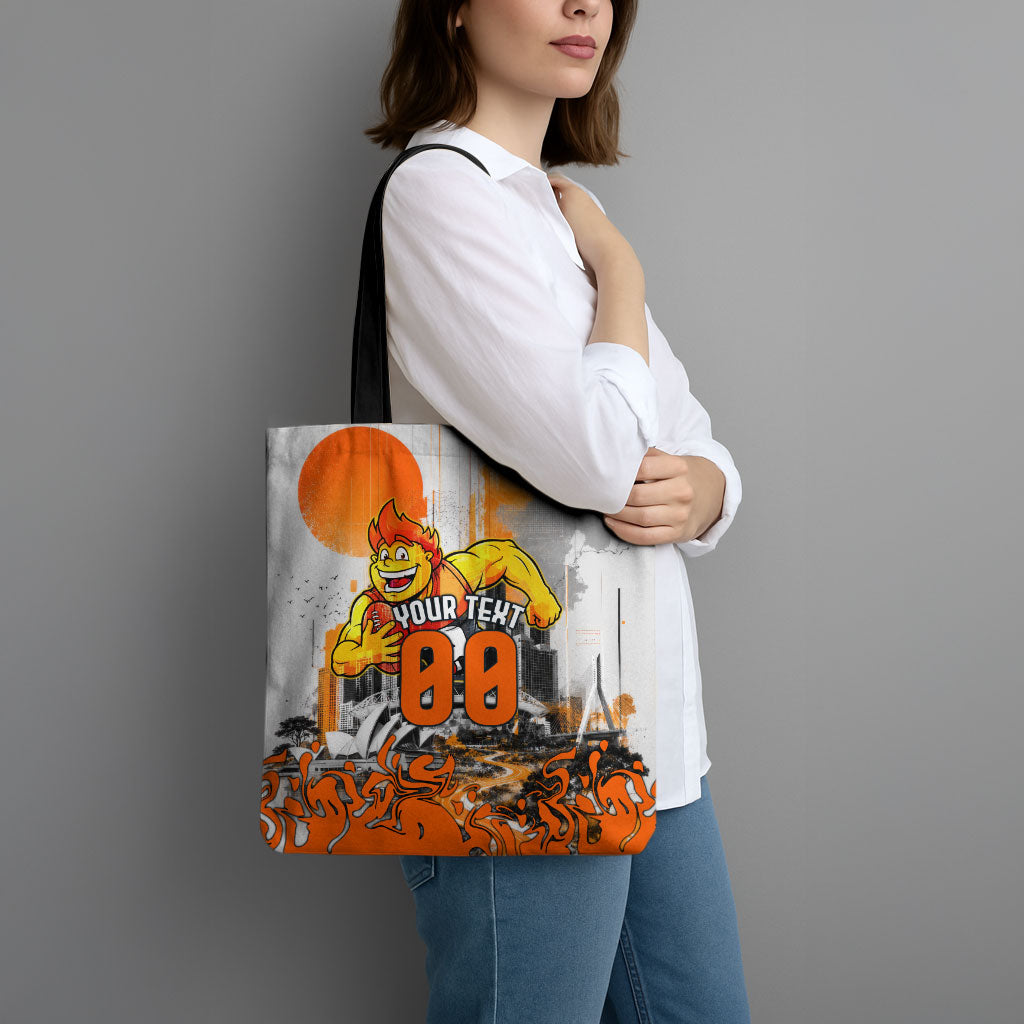 Personalised Greater Western Sydney Giants City Of Football Team Tote Bag Sydney City Skyline Illustration Sport Fan
