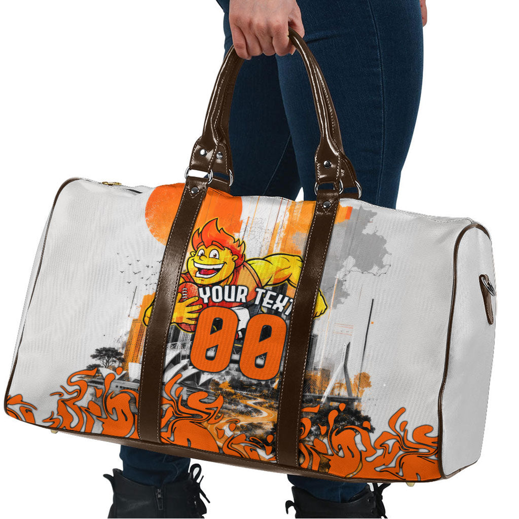 Personalised Greater Western Sydney Giants City Of Football Team Travel Bag Sydney City Skyline Illustration Sport Fan