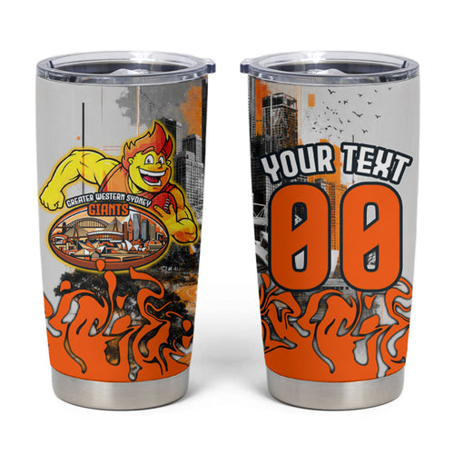 Personalised Greater Western Sydney Giants City Of Football Team Tumbler Cup Sydney City Skyline Illustration Sport Fan