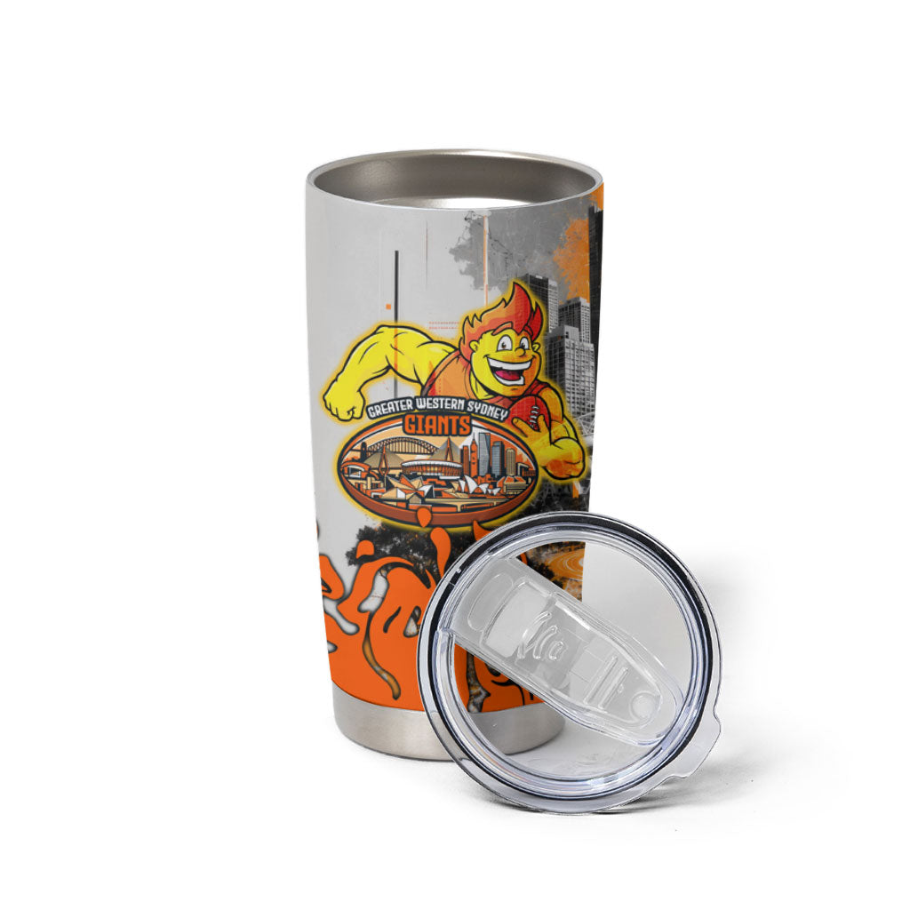 Personalised Greater Western Sydney Giants City Of Football Team Tumbler Cup Sydney City Skyline Illustration Sport Fan