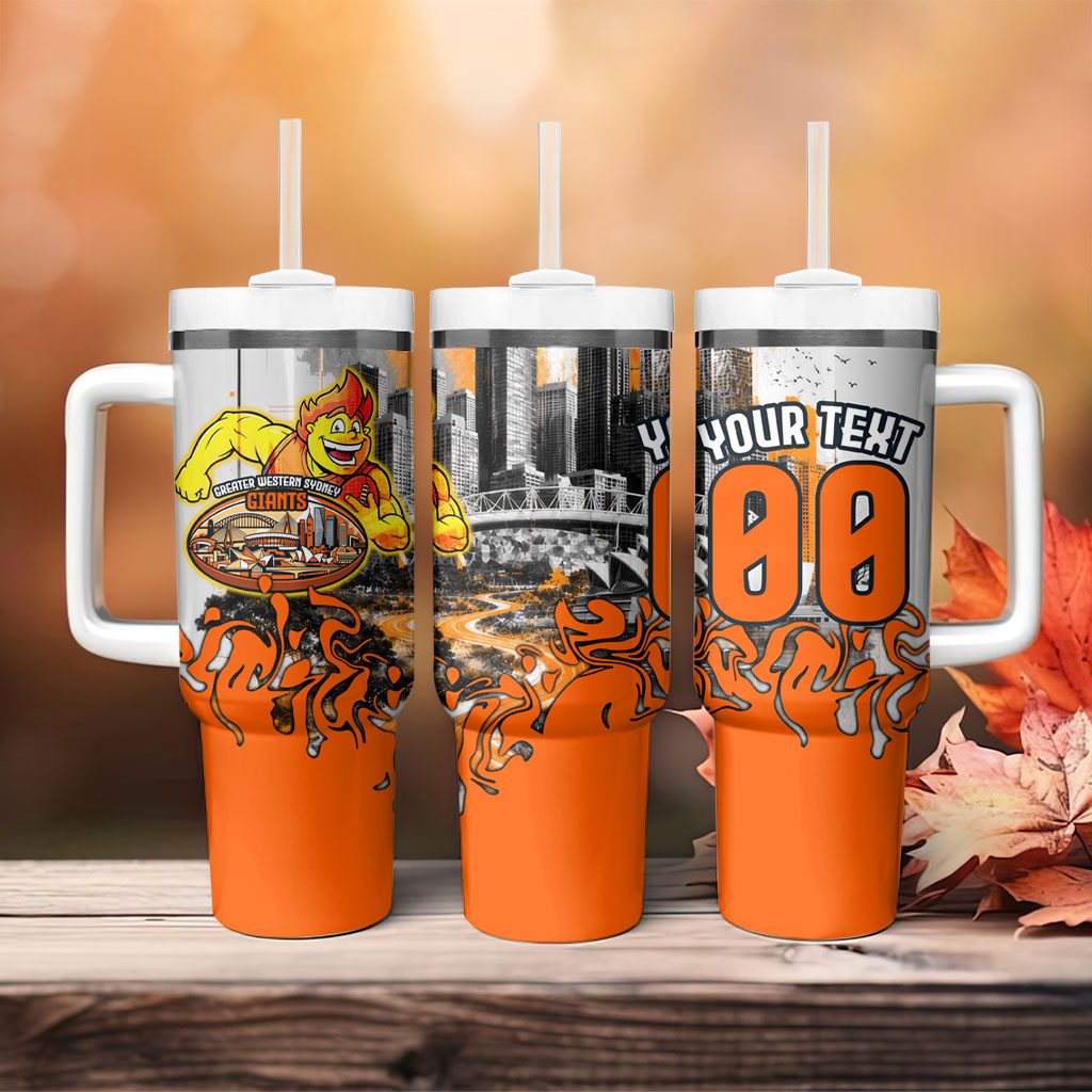 Personalised Greater Western Sydney Giants City Of Football Team Tumbler With Handle Sydney City Skyline Illustration Sport Fan