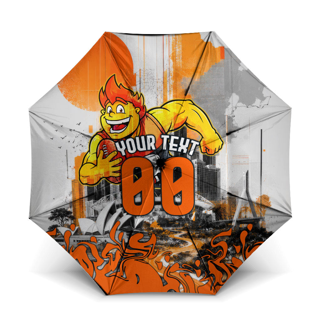 Personalised Greater Western Sydney Giants City Of Football Team Umbrella Sydney City Skyline Illustration Sport Fan