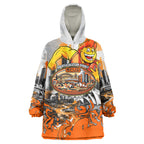 Personalised Greater Western Sydney Giants City Of Football Team Wearable Blanket Hoodie Sydney City Skyline Illustration Sport Fan