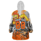 Personalised Greater Western Sydney Giants City Of Football Team Wearable Blanket Hoodie Sydney City Skyline Illustration Sport Fan