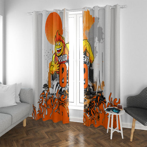 Personalised Greater Western Sydney Giants City Of Football Team Window Curtain Sydney City Skyline Illustration Sport Fan