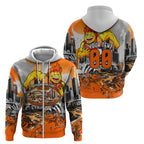 Personalised Greater Western Sydney Giants City Of Football Team Zip Hoodie Sydney City Skyline Illustration Sport Fan