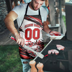 Personalised St Kilda Saints Fan Pride Apron Crusader Mascot Graphic Art With Melbourne City Skyline
