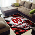Personalised St Kilda Saints Fan Pride Area Rug Crusader Mascot Graphic Art With Melbourne City Skyline