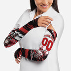 Personalised St Kilda Saints Fan Pride Arm Sleeves Crusader Mascot Graphic Art With Melbourne City Skyline