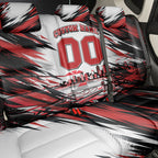 Personalised St Kilda Saints Fan Pride Back Car Seat Cover Crusader Mascot Graphic Art With Melbourne City Skyline