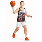 Personalised St Kilda Saints Fan Pride Basketball Jersey Crusader Mascot Graphic Art With Melbourne City Skyline