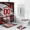 Personalised St Kilda Saints Fan Pride Bathroom Set Crusader Mascot Graphic Art With Melbourne City Skyline