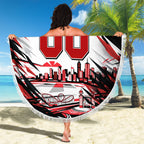 Personalised St Kilda Saints Fan Pride Beach Blanket Crusader Mascot Graphic Art With Melbourne City Skyline