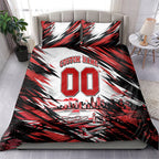 Personalised St Kilda Saints Fan Pride Bedding Set Crusader Mascot Graphic Art With Melbourne City Skyline
