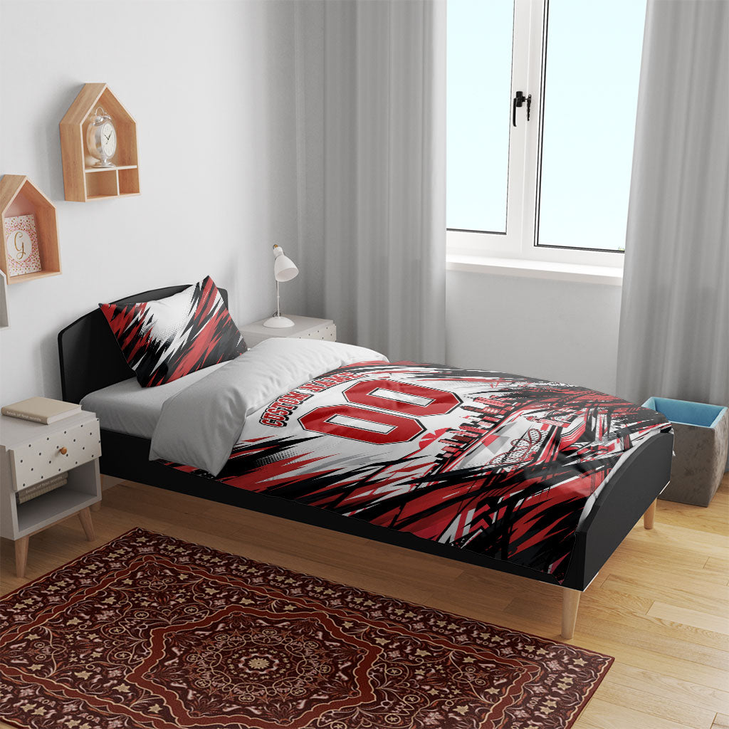 Personalised St Kilda Saints Fan Pride Bedding Set Crusader Mascot Graphic Art With Melbourne City Skyline