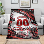 Personalised St Kilda Saints Fan Pride Blanket Crusader Mascot Graphic Art With Melbourne City Skyline