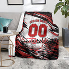 Personalised St Kilda Saints Fan Pride Blanket Crusader Mascot Graphic Art With Melbourne City Skyline
