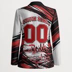 Personalised St Kilda Saints Fan Pride Blazer Crusader Mascot Graphic Art With Melbourne City Skyline