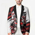Personalised St Kilda Saints Fan Pride Blazer Crusader Mascot Graphic Art With Melbourne City Skyline