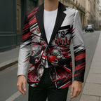 Personalised St Kilda Saints Fan Pride Blazer Crusader Mascot Graphic Art With Melbourne City Skyline
