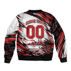 Personalised St Kilda Saints Fan Pride Bomber Jacket Crusader Mascot Graphic Art With Melbourne City Skyline