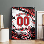 Personalised St Kilda Saints Fan Pride Canvas Wall Art Crusader Mascot Graphic Art With Melbourne City Skyline