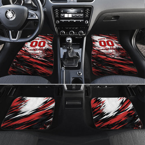 Personalised St Kilda Saints Fan Pride Car Mats Crusader Mascot Graphic Art With Melbourne City Skyline